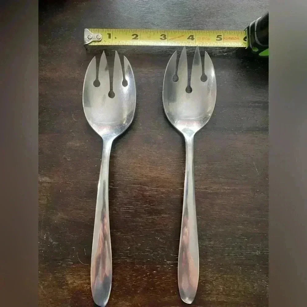Vintage Spork Spoon Serving Set 9” Salad‎ Imperial Brand IMI39 Stainless Steel